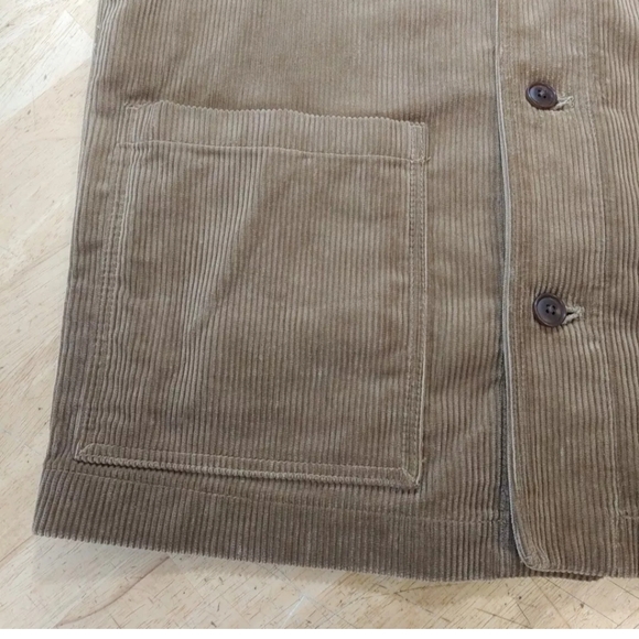 Banana Republic Corteo Corduroy Chore Jacket Shacket Woman Lg Tall Whiskey Brown - Picture 6 of 13